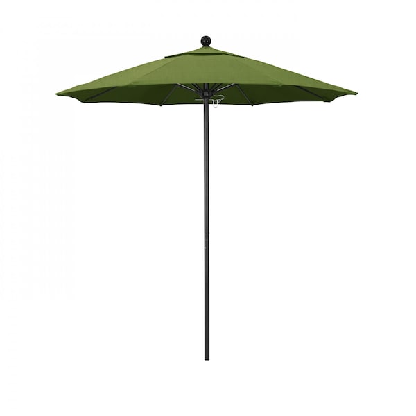 California Umbrella 7.5' Black Aluminum Market Patio Umbrella, Sunbrella Spectrum Cilantro 194061334201 - main